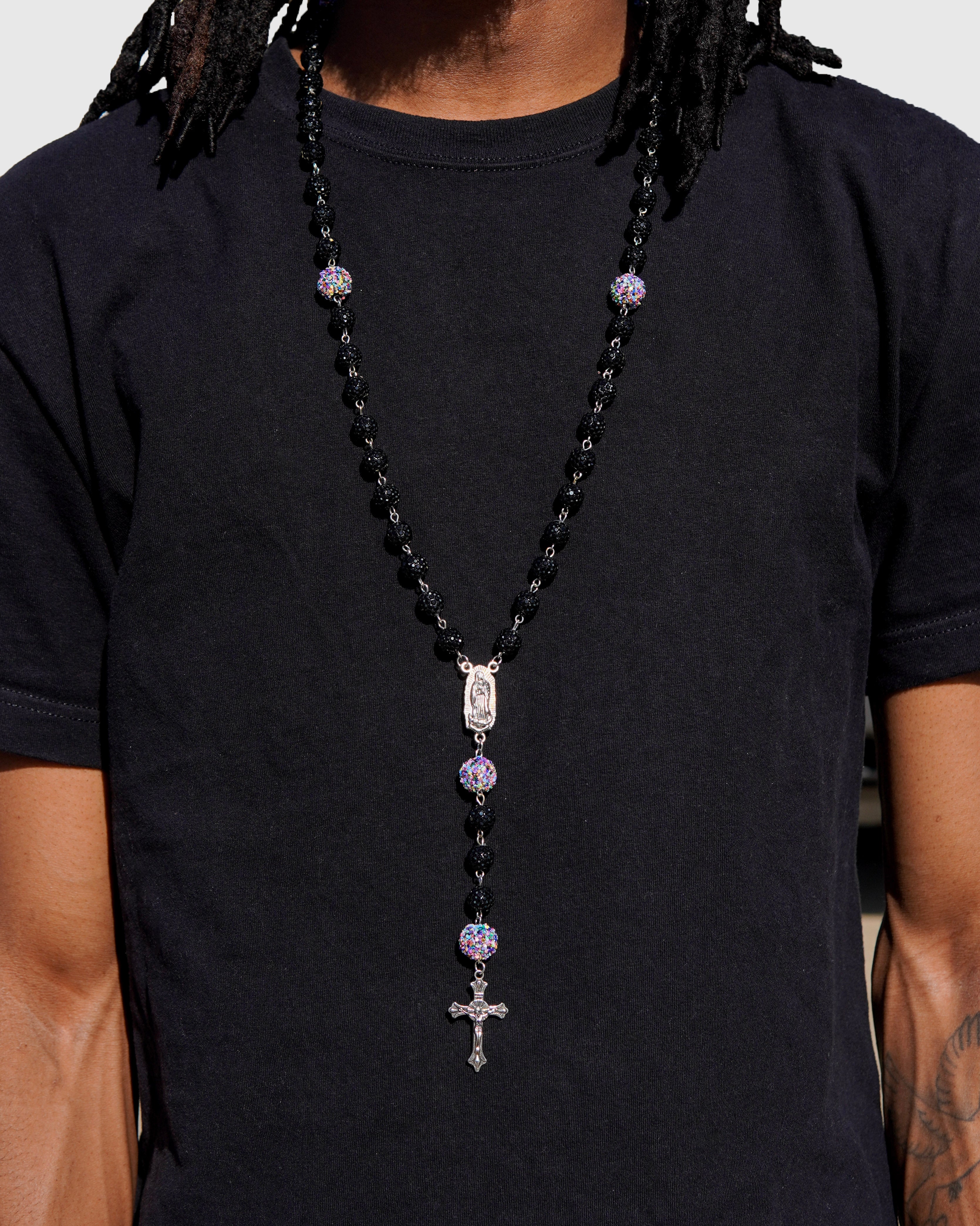 Black - Rosary Necklace – PAVIERE