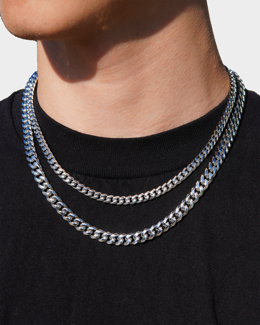 Cuban Link Chain - 14K White Gold (All Sizes) - Lavenir Jewelry