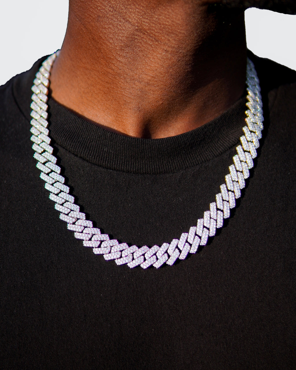 Diamond Cuban Chain 14mm - 14K White Gold - Lavenir Jewelry